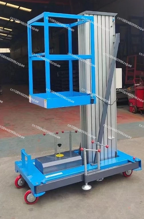 6m/8m Aerial Work Platform, Electric Hydraulic Lift, Small Mobile Aluminum Alloy Lifting Platform for Industrial Use