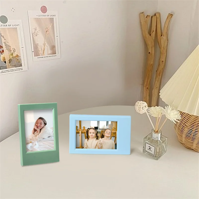 Mini Photo Frame Photocard Holder Desktop Photo Frame Stand Scrapbook Decorative Desktop Decor