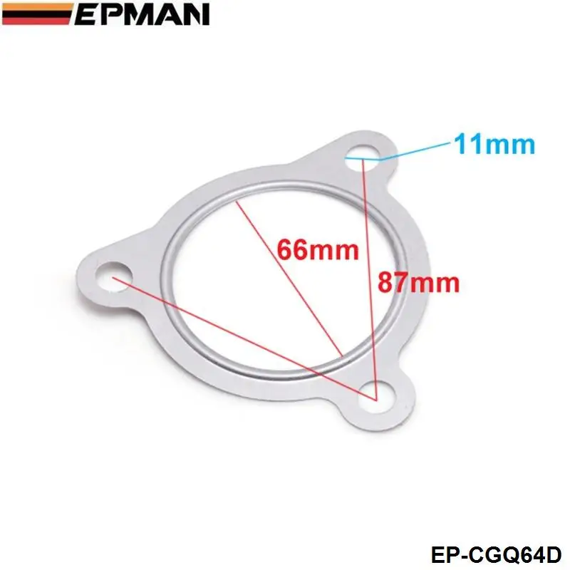 EPMAN 3 Bolt Stainless Steel Flange Gasket Adapter For K03 K04 Turbo EP-CGQ64D