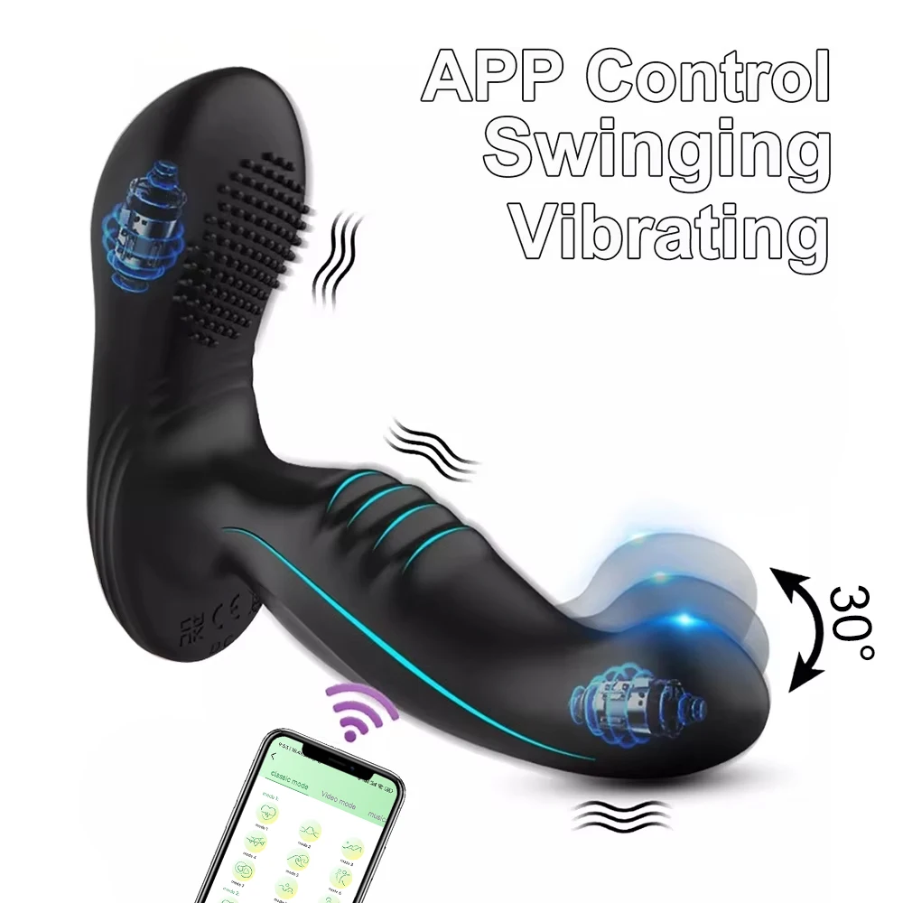 APP Control Męski masażer prostaty Wibrator analny Wtyczka do prostaty Stymulator prostaty Wtyczka analna Zabawki erotyczne dla mężczyzn 18
