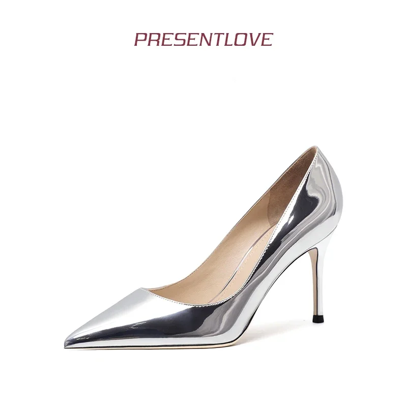 Luxury Women\'s Shoes 2026 Real Leather Women High Heels Pointed Toe Pumps Office Designer White Black Heels Prom Ladies Shoes