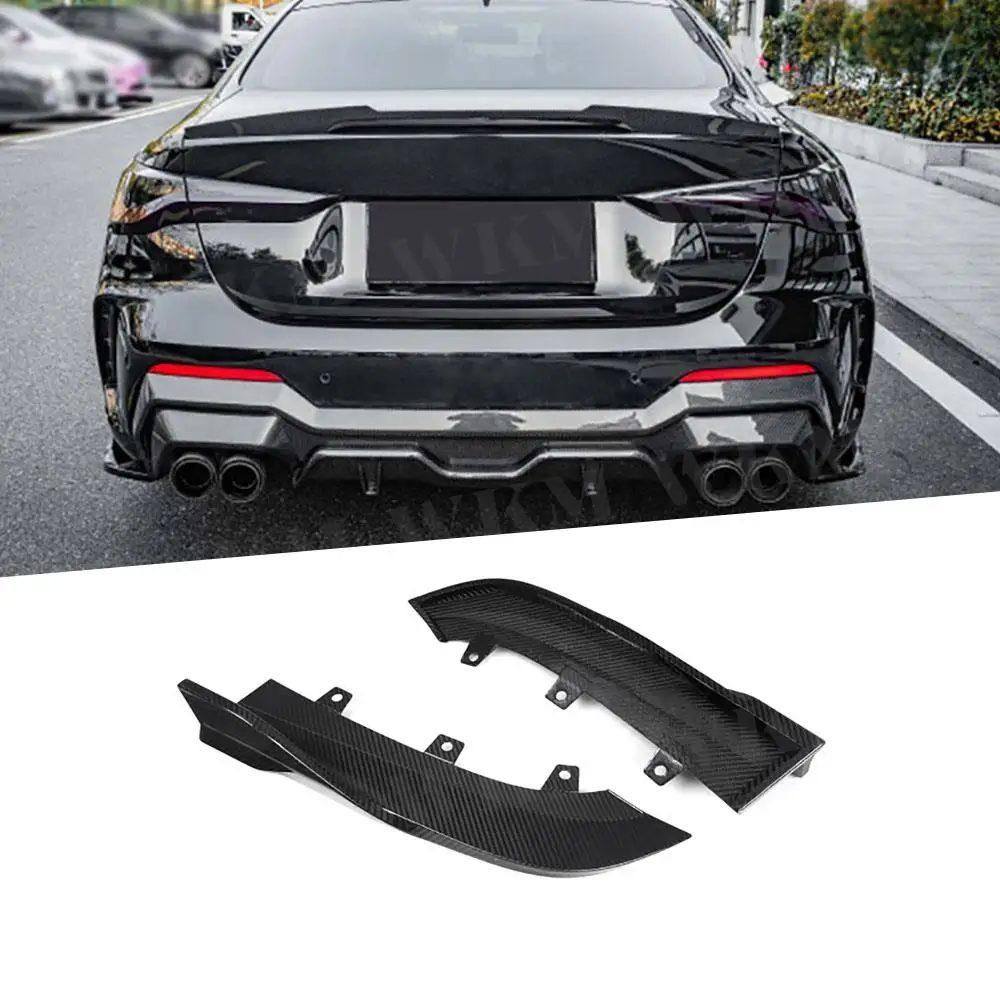 

Dry Carbon Fiber Rear Bumpers Side Splitters Canards For BMW 4 Series G22 G23 Coupe 2021 +Car Styling Bodykits FRP