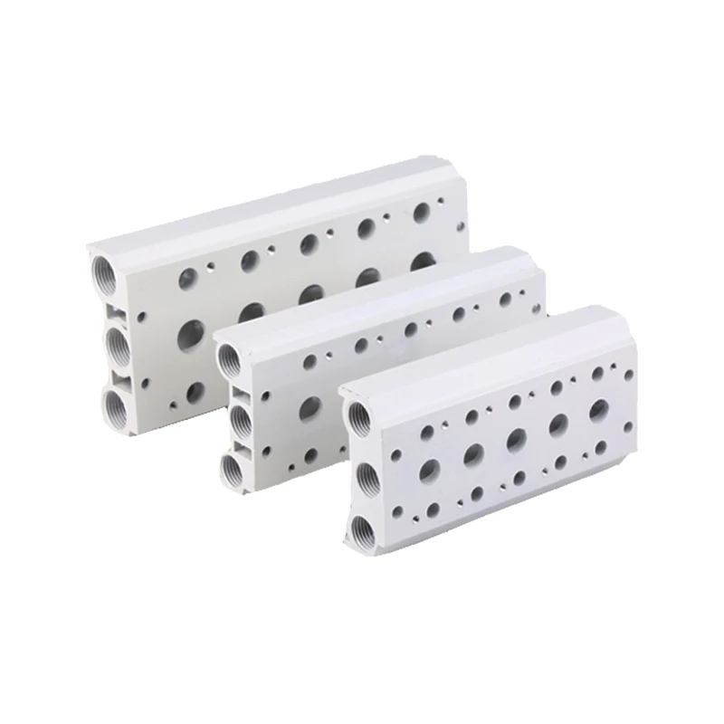 4V110 4V210 4V310 Pneumatic Solenoid Valves Air Exhaust Manifold 100M 200M 300M Valve Plate Base Manifold With Accessori
