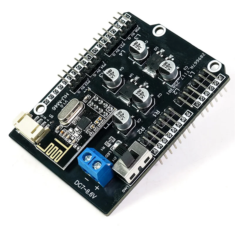 

ABMF-8 Канальный ШИМ-сервопривод Плата расширения Управление кронштейном робота с встроенным приемником 2,4G Пульт дистанционного управления 2,4G