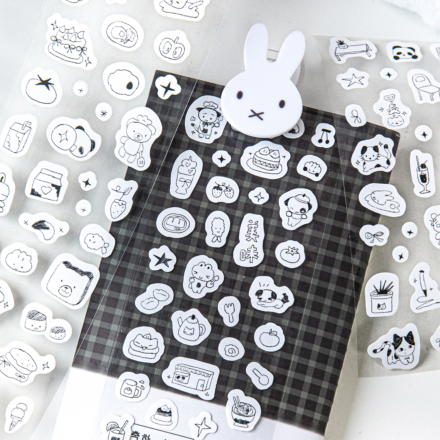 200 cm/rollo de ilustración bonita, cinta troquelada con tema de animales de gatito, cuaderno creativo, Material de Collage de taza Guka, cinta decorativa DIY