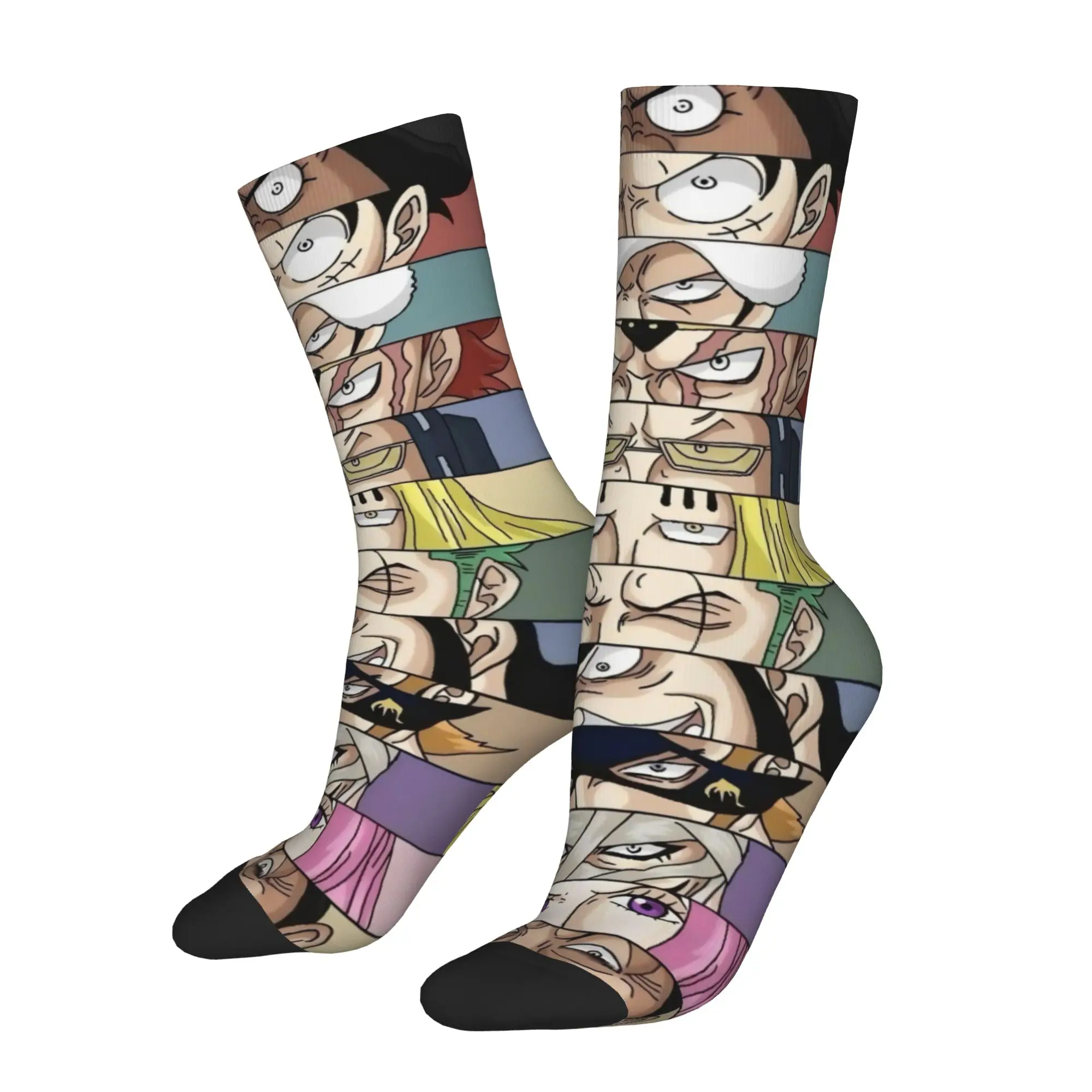 Funny Sock One Piece Worst Generation Vintage Seamless Pattern Printed Men Socks Novelty Men's Socks