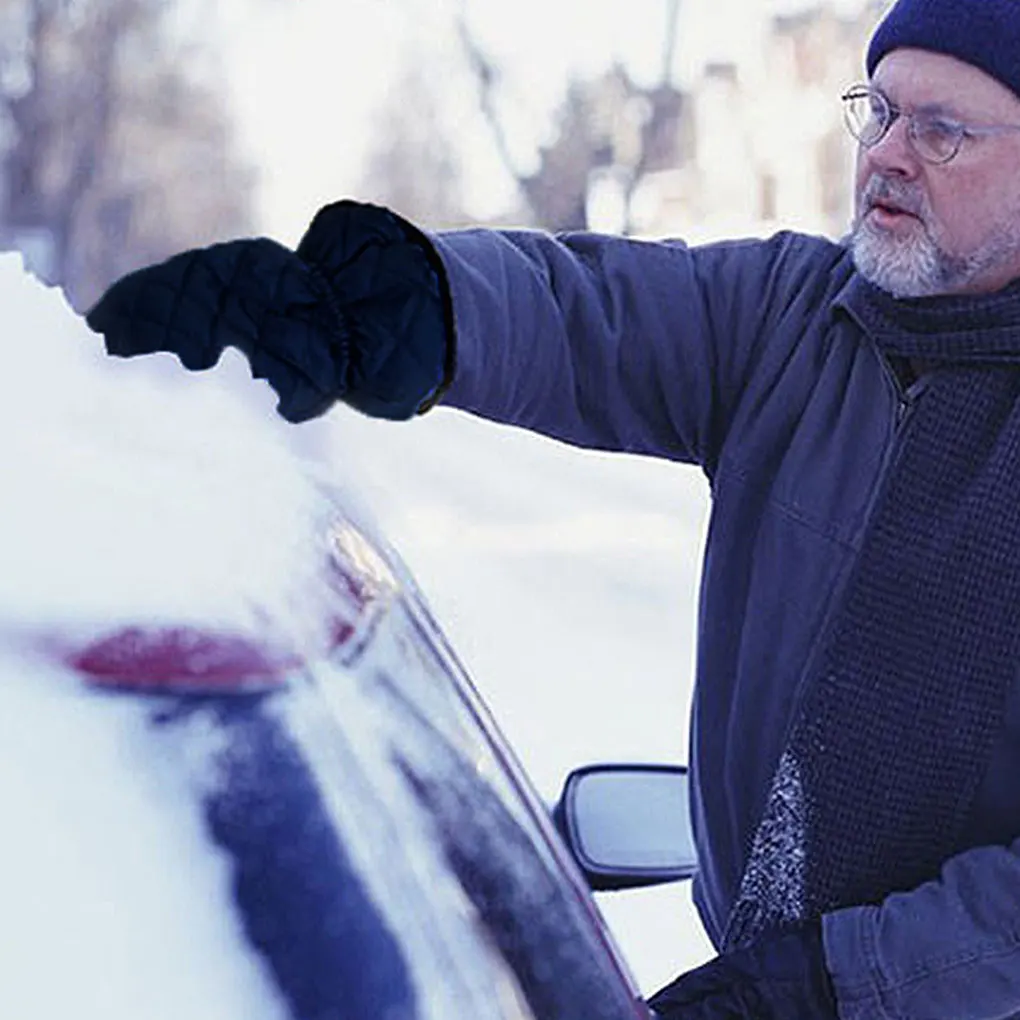 

2pcs Ice Scraper Mitt For Cars Quick Defrosting And Ergonomic Must-Have Winter Accessory Durable