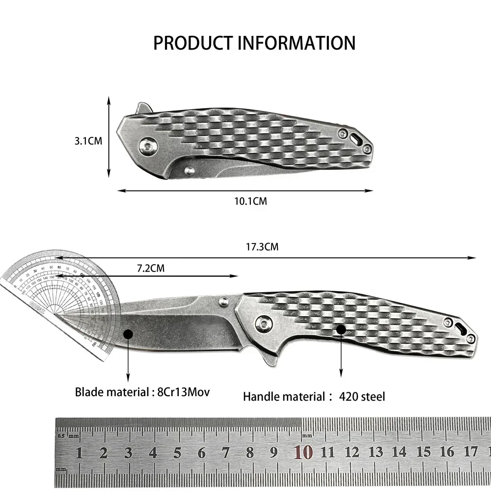 Model 1353 Hunting Pocket Folding Knife with Box 8Cr13Mov Blade 420 Steel Handle Survival Tool Camping Tactical EDC Knives