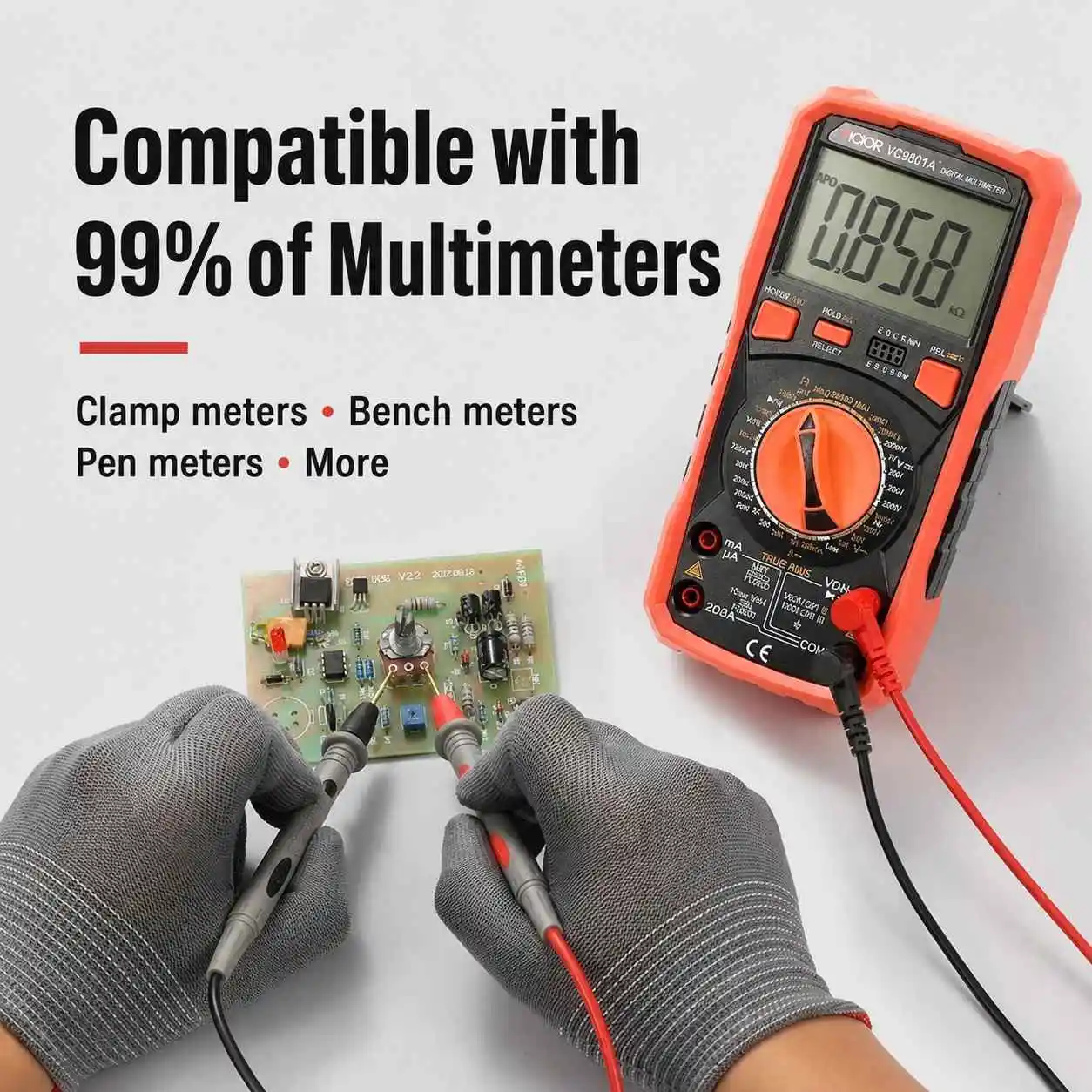 1000V 20A 10A Universal Digital Multimeter Probe Test Leads Pen Tip For Multimeter Feelers Multimeter Wire Cable