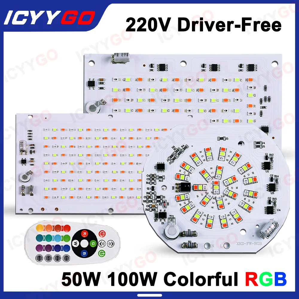 placa de fonte de luz rgb led 20w 30w 50w 100w ac220v sem driver smd2835 holofote externo painel de holofote de jardim 01