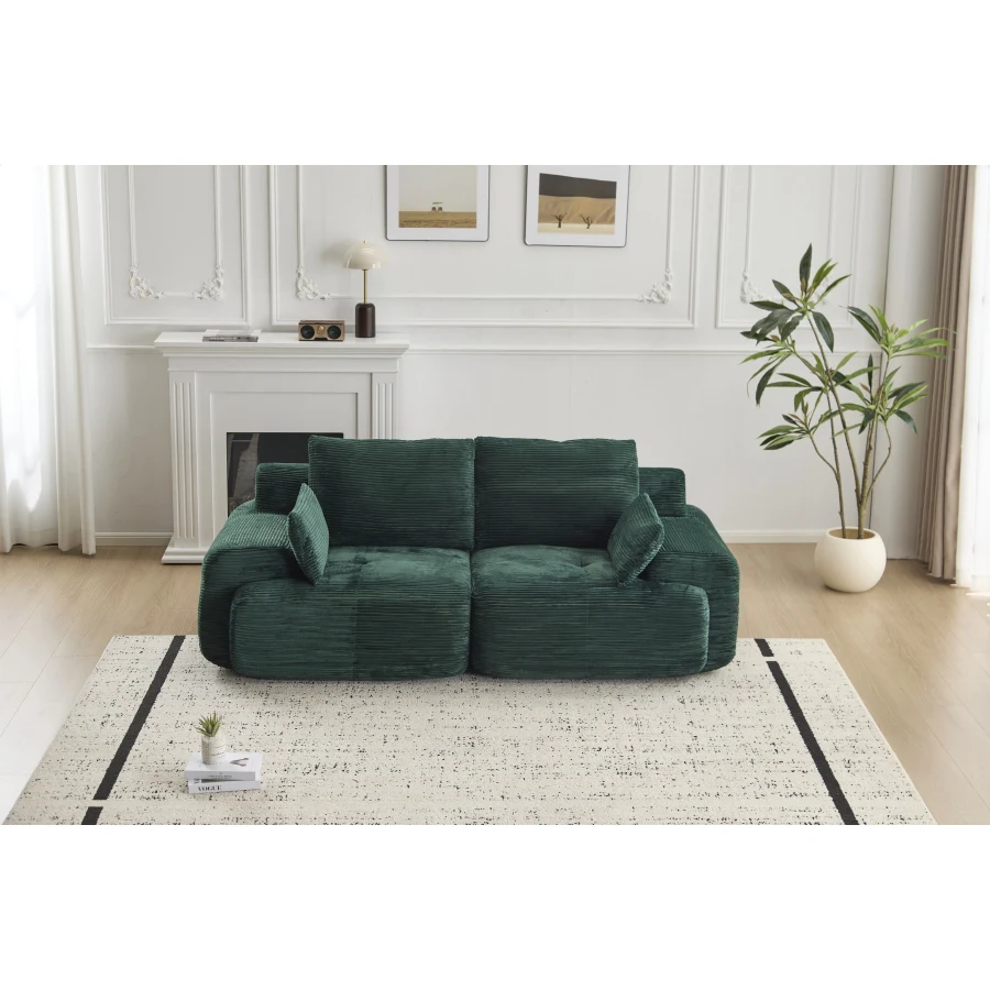 Modern Memory Foam Compressed Sofa, 2 Seater Large Sectional Couches for Living Room, Pet-Friendly Cloud Modular Sectional Sofa
