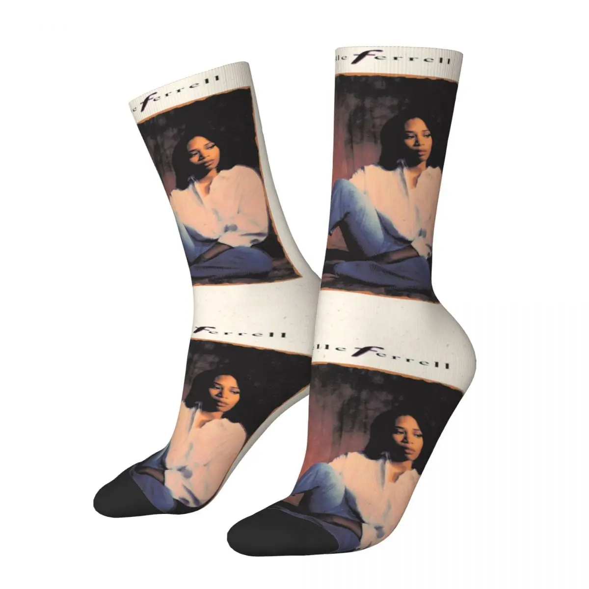 

Hip Hop Vintage Music Crazy Men's compression Socks Unisex R-Rachelle Ferrell Singer Harajuku Seamless Printed Funny