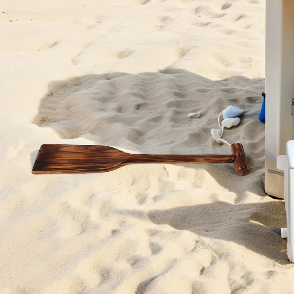 

Vintage Distressed Wooden Oar Wall Decor Nautical Home Decoration Rustic Restaurant Ornament Stage Prop Light Brown 40cm