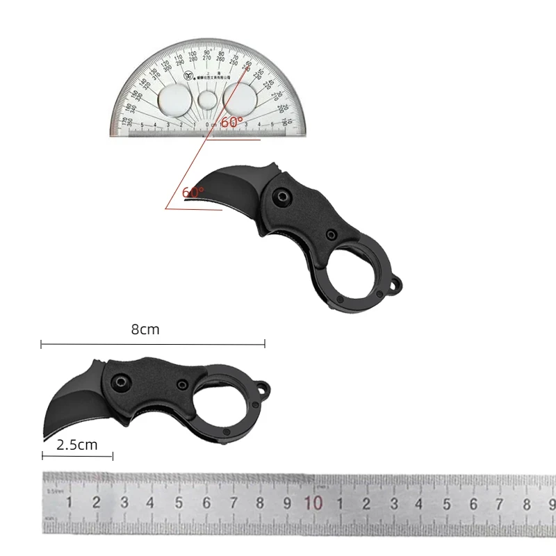 جديد سلسلة مفاتيح صغيرة سكين جيب الفولاذ المقاوم للصدأ التخييم صغيرة صغيرة محمولة سكين مقشرة شفرة ثابتة أداة EDC متعددة مع سلسلة