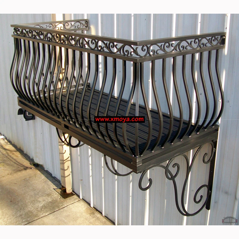 Curved Wrought Iron Balcony Railings