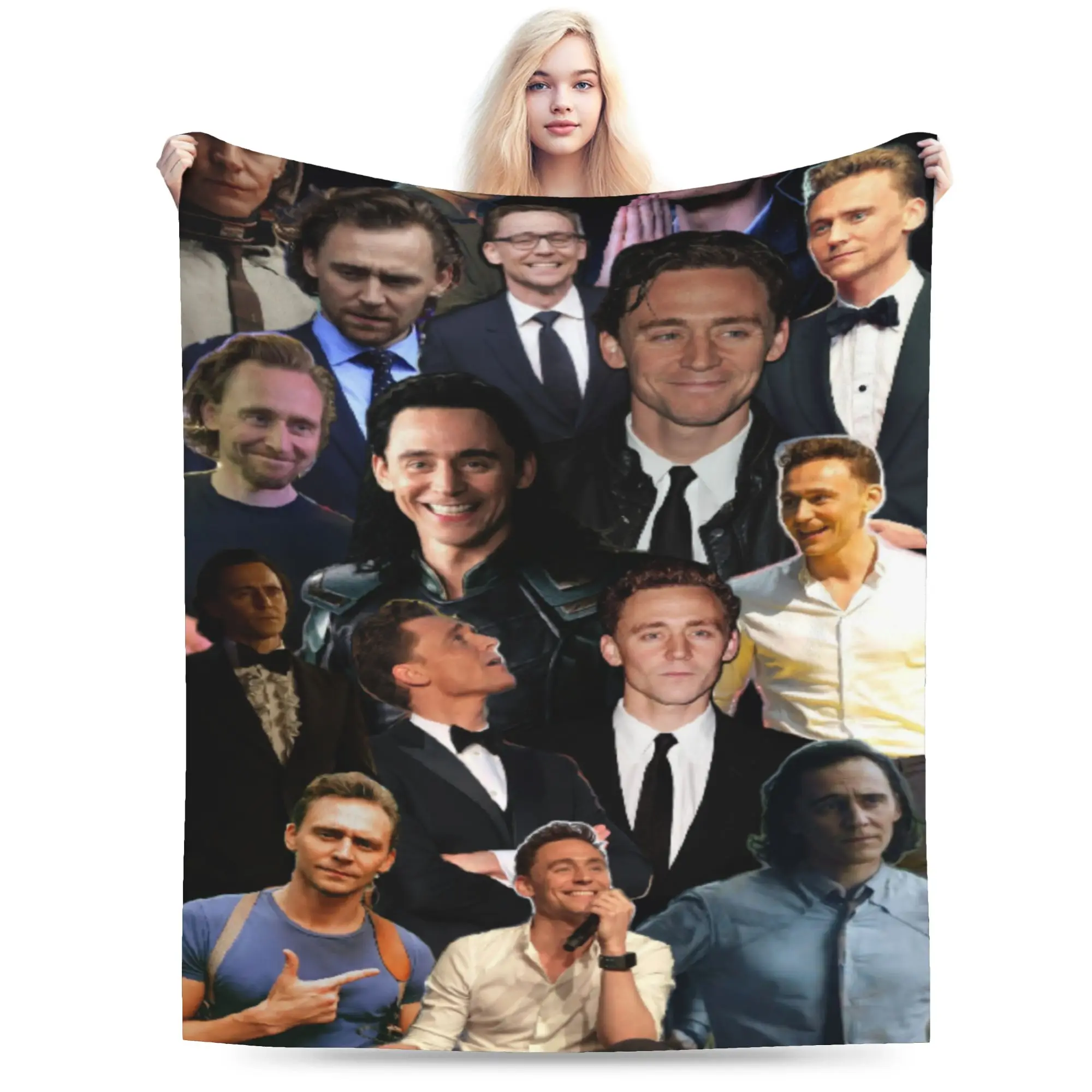 Comfortable Tom Hiddleston  Blanket Merch Room Decorative  Throw Blankets Lightweight Thin Velvet for Car