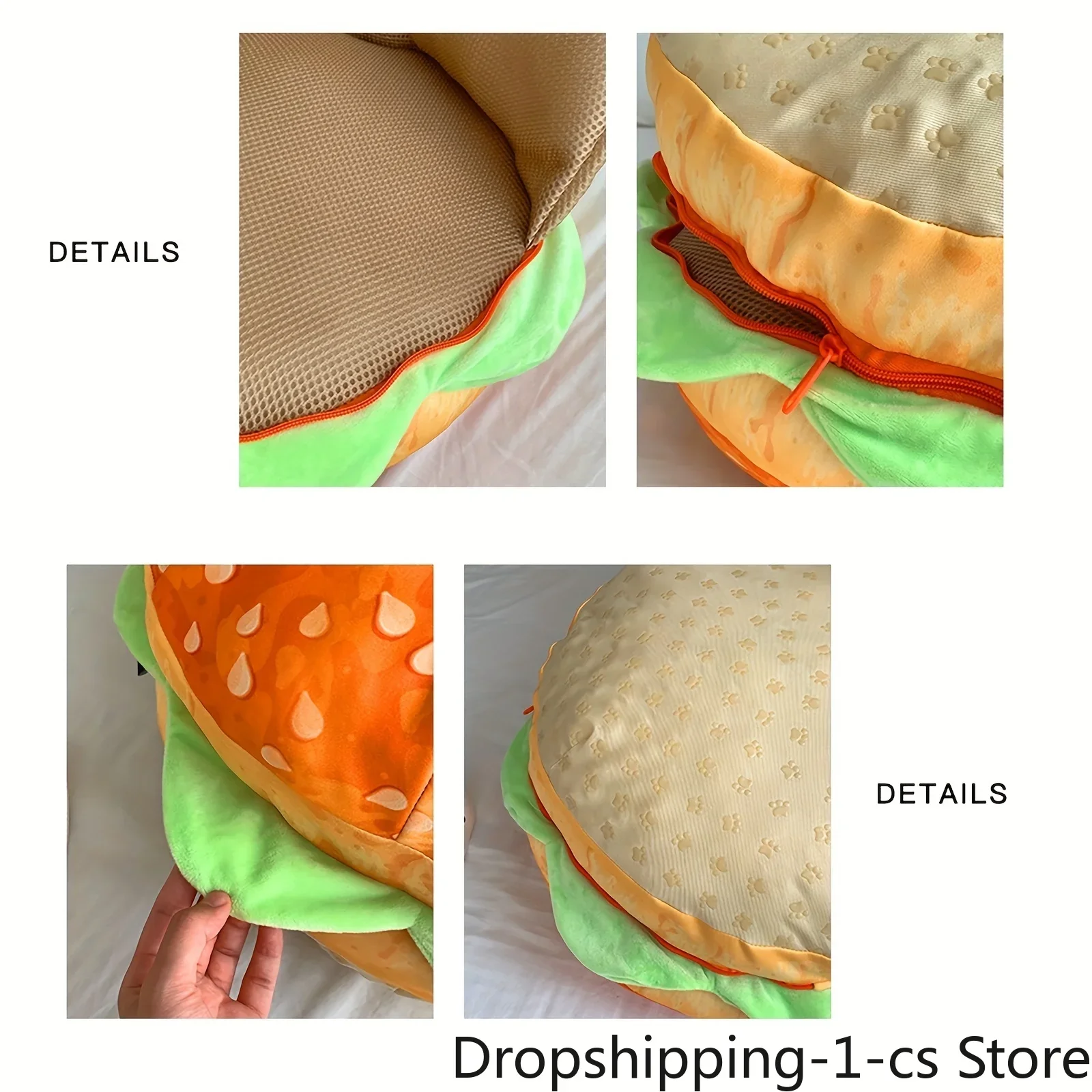 Realistic Burger Pillow Cushion-Fun Prank Gift Office Chair Pad Cheeseburger Pillow Hamburger Plushie Pillow Toys Gift For Kids