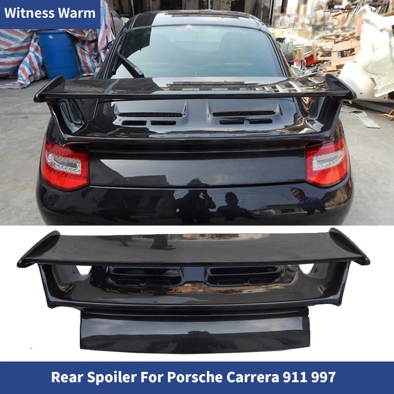 

997 Carbon Fiber Rear Spoiler Wing Car Body Kit for Porsche 911 Carrera 997 GT3 Style 07-11