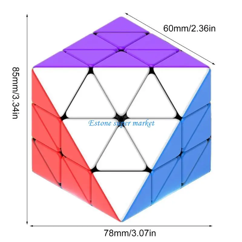 090B รูปร่างไม่สม่ำเสมอ Octahedron 3x3 Speed ​​Cube สมอง Teaser ปริศนาเกมของเล่น