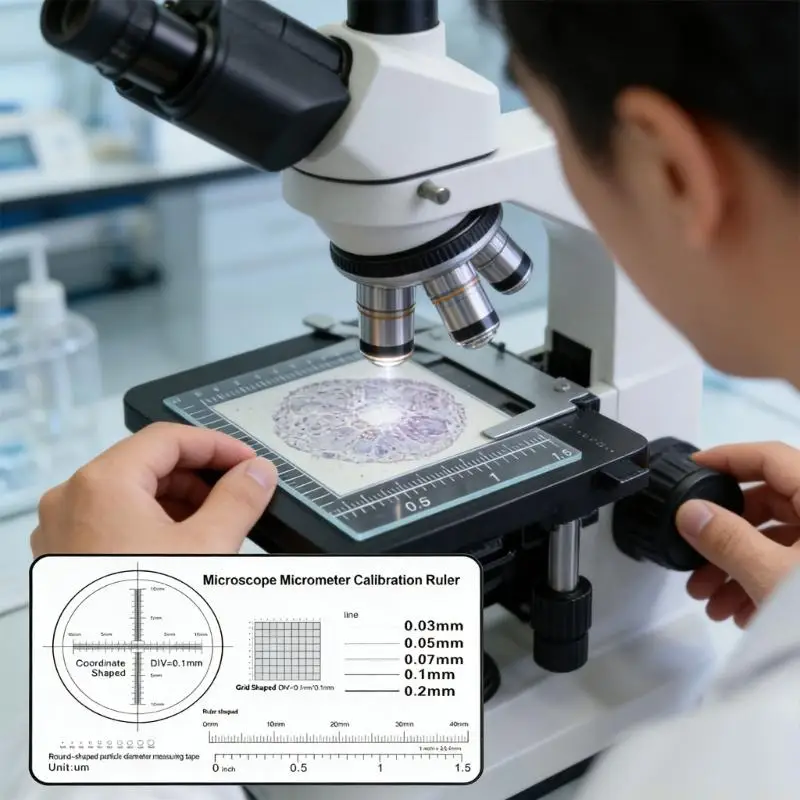 0.1mm Stage Micrometer 45x75mm Calibration Slide Optical Glass for Biological Metallurgical Microscope Lab Hot Sale