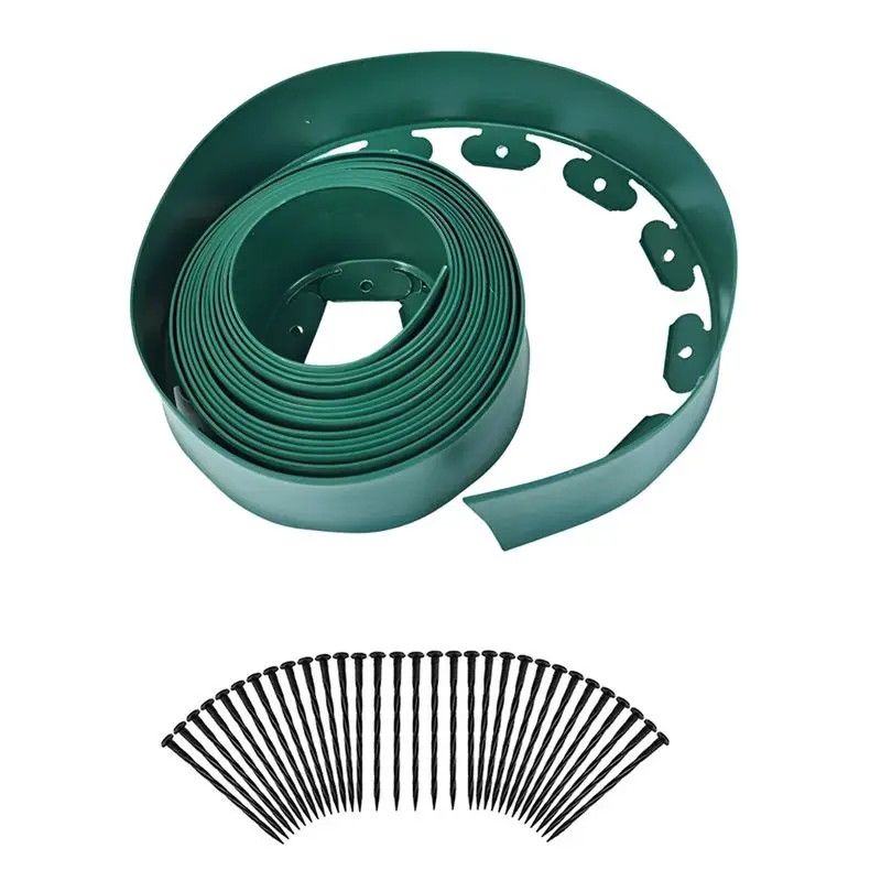 

A67P-Garden Lawn Retaining Board Plastic Edge Landscape Edge Isolation Strip Equipped With Fixing Nails