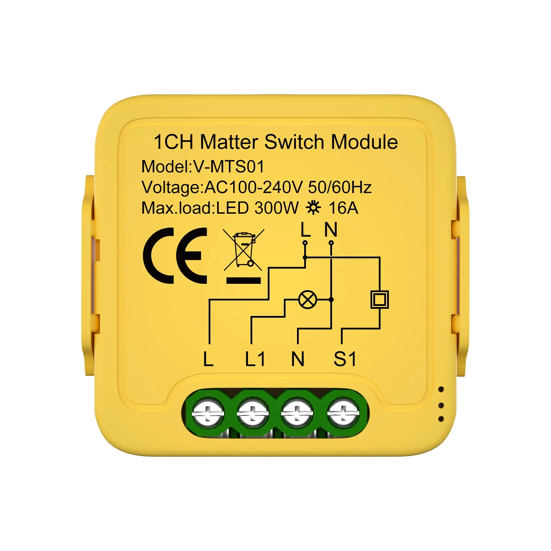 Matter WiFi Smart Switch Module Relay Circuit Breaker Smart Home Automation Collaborates with Homekit/Alexa/Google/smartTings