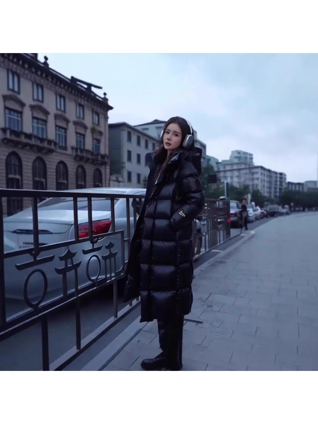 

High-End Thickened Extended Goose down Jacket Hooded Men's Winter Coat Couple Matching Warm Knee-Length Casual Outerwear