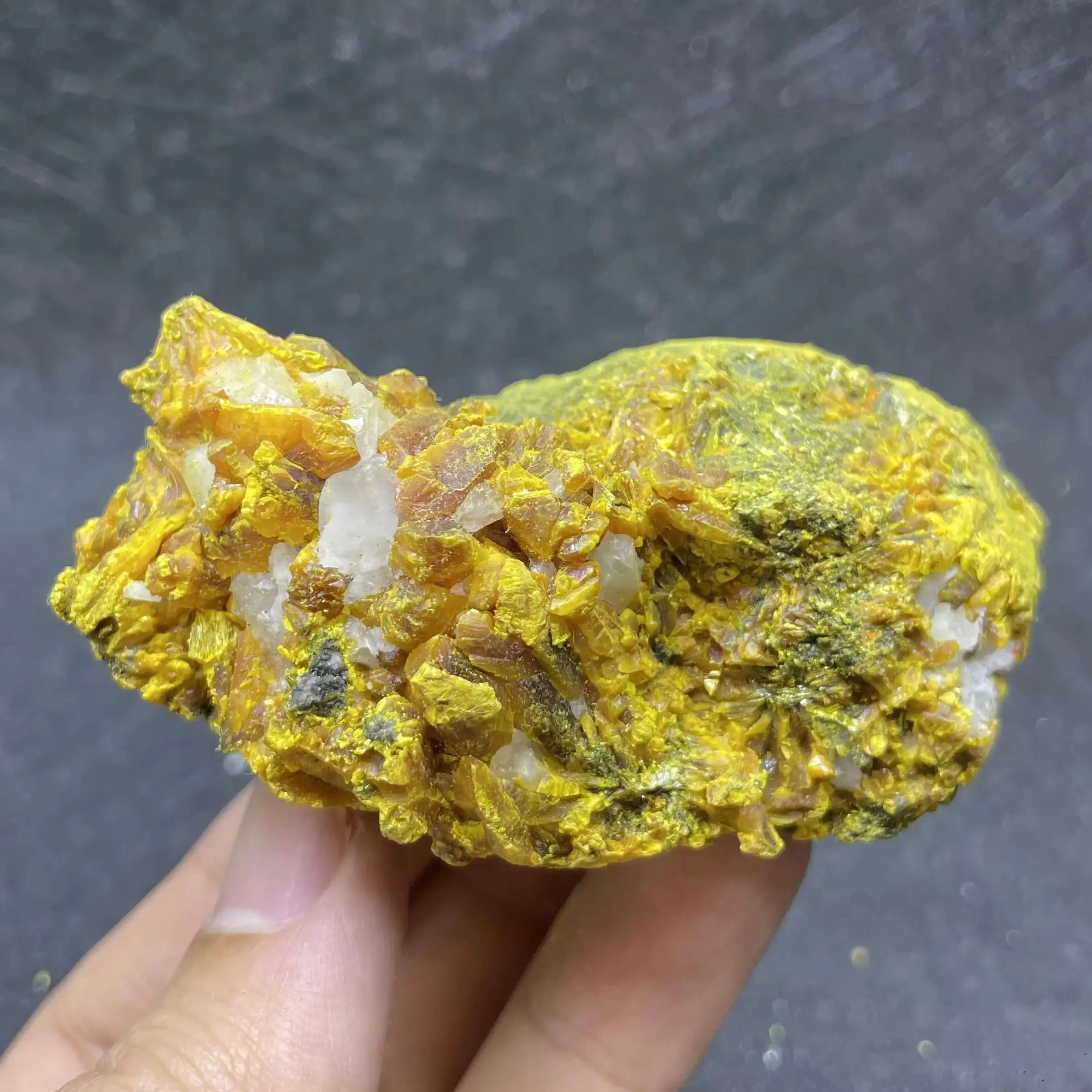 

Natural Raw Rock Yellow Orpiment Quartz Stone Mineral Specimen Teaching Quartz Cluster Healing Home Decor Gift