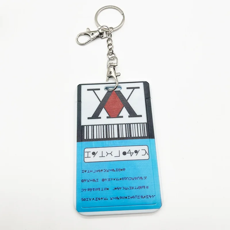 

HUNTER×HUNTER Card Holder Bus Card ID Badge Holder Meal Card Case with Keychain Pendant Portable Wallet Bag Accessories