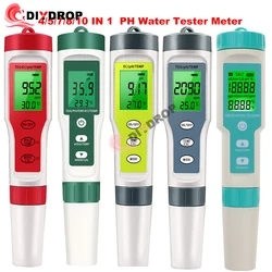 10 IN 1 PH Meter TDS EC ORP Salinity S. G Temperature Meter With Backlight Digital Water Quality Monitor Tester for Aquarium