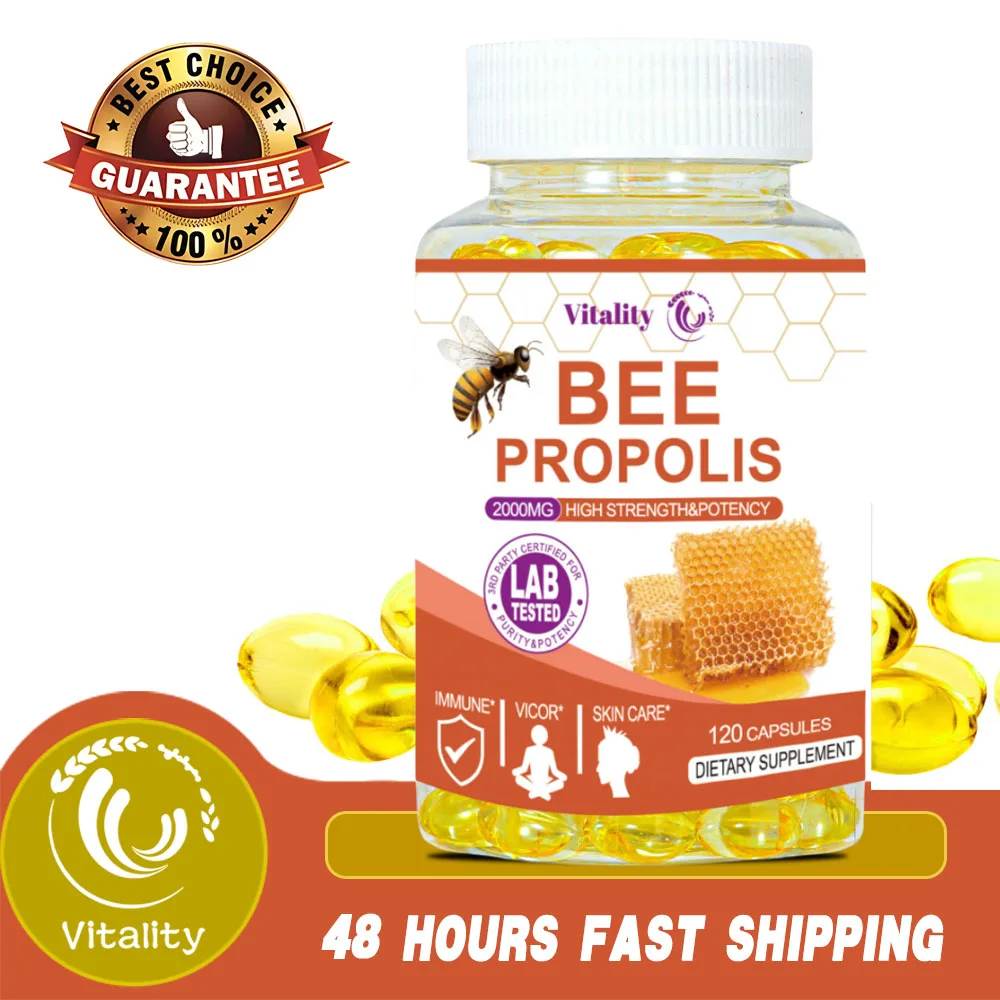 

Vitality Propolis Dietary Supplement - Healthy Immunity, Digestion, Teeth and Gums, Sore Throat, Skin Care Health