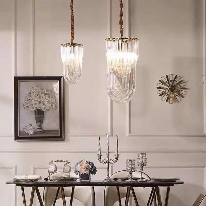 Post-modern living room chandelier, Hong Kong-style light luxury chandelier, Nordic simple small chandelier