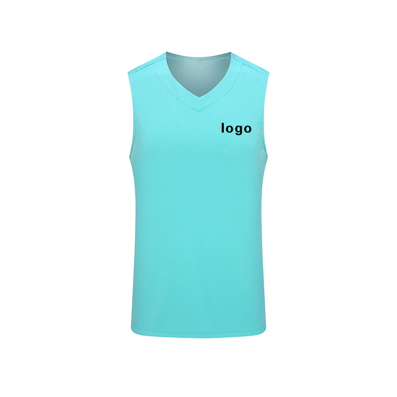 V-neck Sleeveless Basketball Shirts Sports Gym Running Large Size Vest Quick Dry Group Purchase Tank Top Customize Logo Pattern