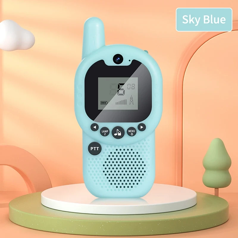 2 個子供トランシーバー充電式 600mAh 3 キロラジオトランシーバーインターホン子供のおもちゃの誕生日プレゼント男の子女の子