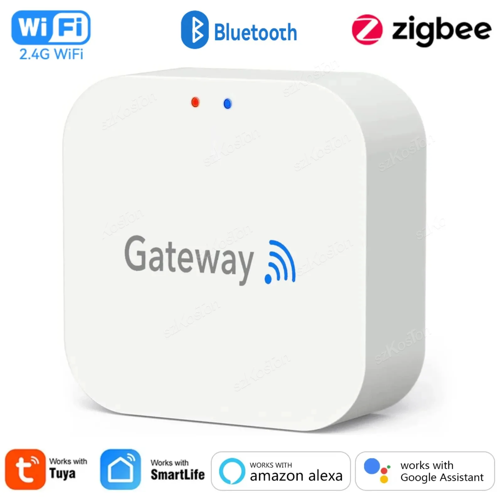 Tuya Smart Life Multi-mode Gateway Smart Home Automation Hub ZigBee WiFi Bridge Bluetooth Mesh Voice Control for Alex Google