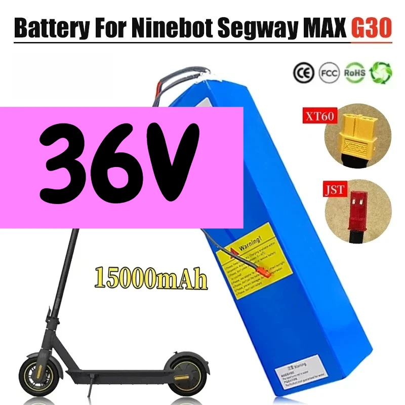 

For Segway Ninebot MAX G30 Electric Scooter Special Battery Rechargeable 36V Battery 15000mAh 10S6P Lithium 18650