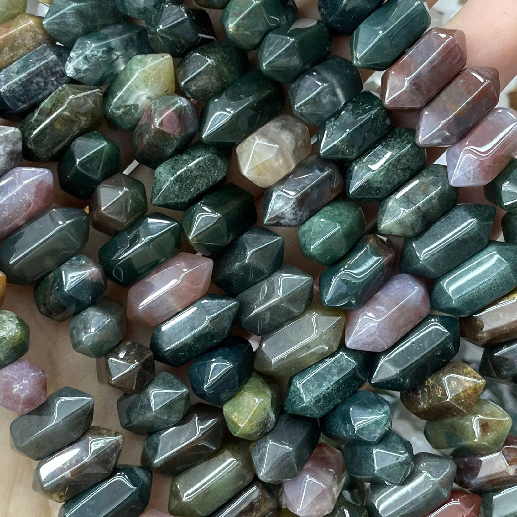 Naturstein Sechseckige Topas Gelbe Jade Lose Zwischenperlen für Schmuckherstellung DIY Halskette Armband Zubehör 8X16MM – Detail 11