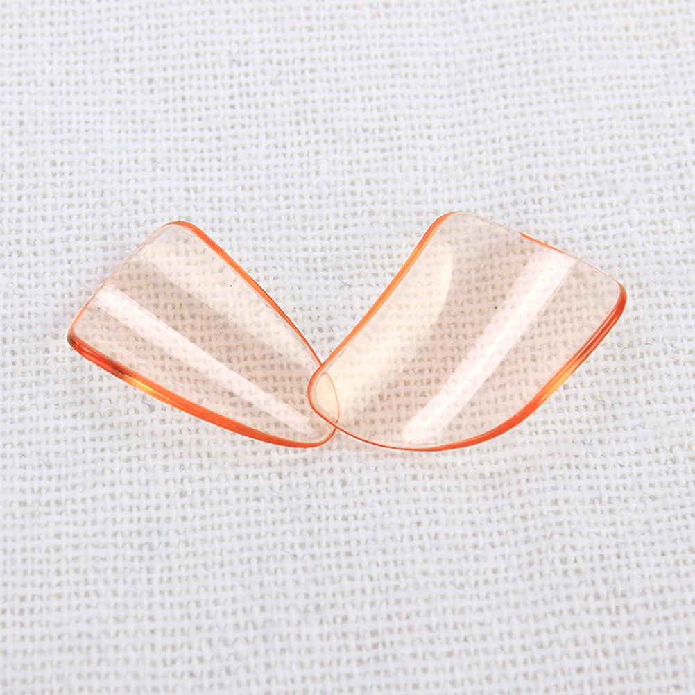

5pcs Pipa Nails Fake Finger Picks Durable Pc Material Smooth Portable Nail Protectors For Guzheng Lute Orange
