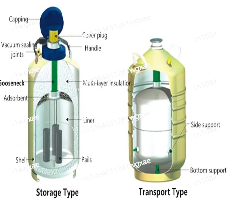 Low Temperature Tank with Liquid Nitrogen Tank YDS-10 Liquid Nitrogen Container