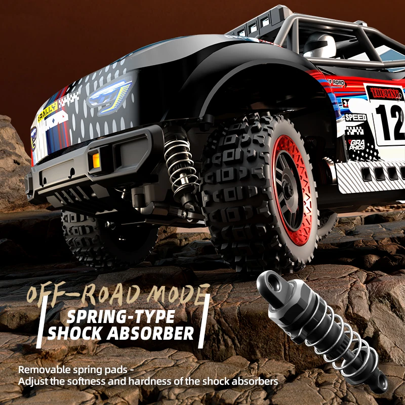 1/18 Scale Remote Control 4Wd Toy Short Card Simulation High Speed R/c Electric All Terrain Vehicle Competitive Match Boys Gifts