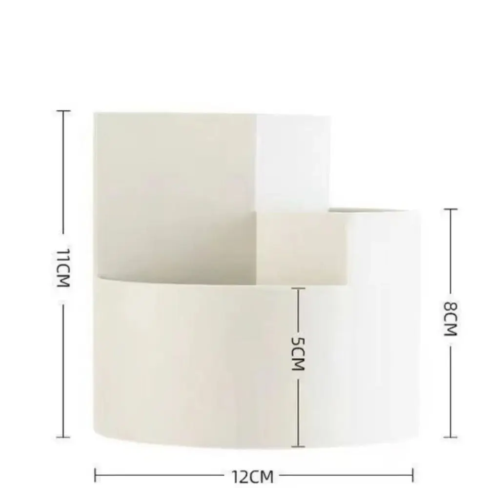 Household Plastic Pen Holder Rotatable Multifunctional Makeup Brush Organizer Box Large Capacity Stationery Box