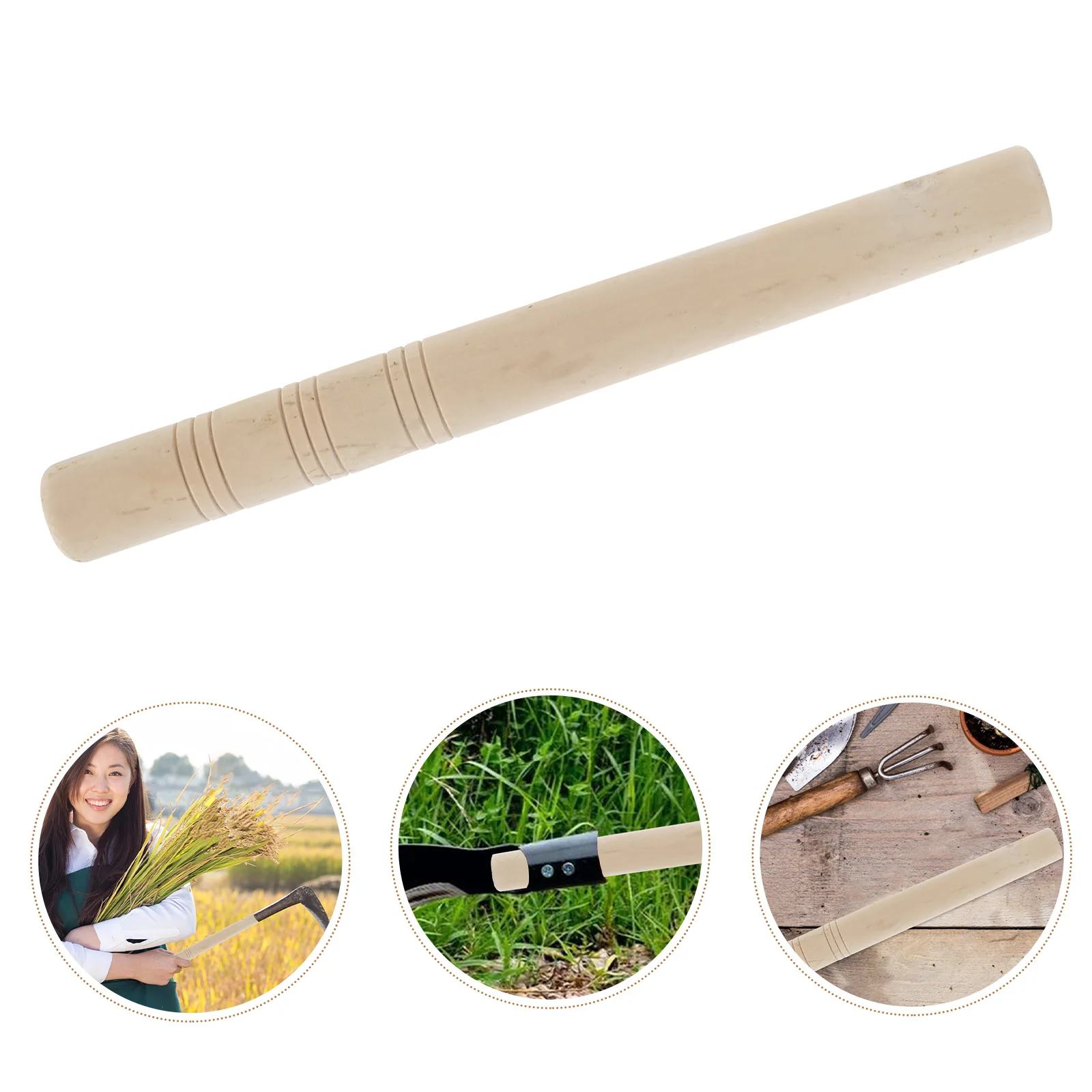 

Wooden Replacement Durable Non-Slip Ergonomic Handle For Hoe Farming Tools Yard Weeding Tool Hand Tool Garden Hoe