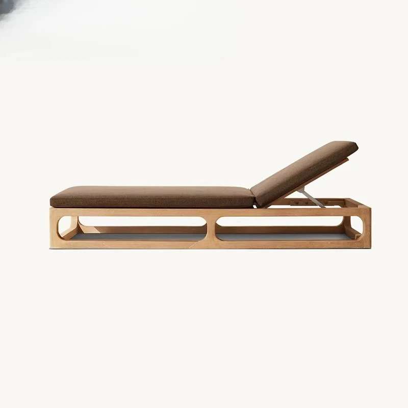 Hotel Outdoor Stylish Lounger Chair Luxury Premium Quality Teak Waterproof Recliner for Swimming Pool and Villa Garden