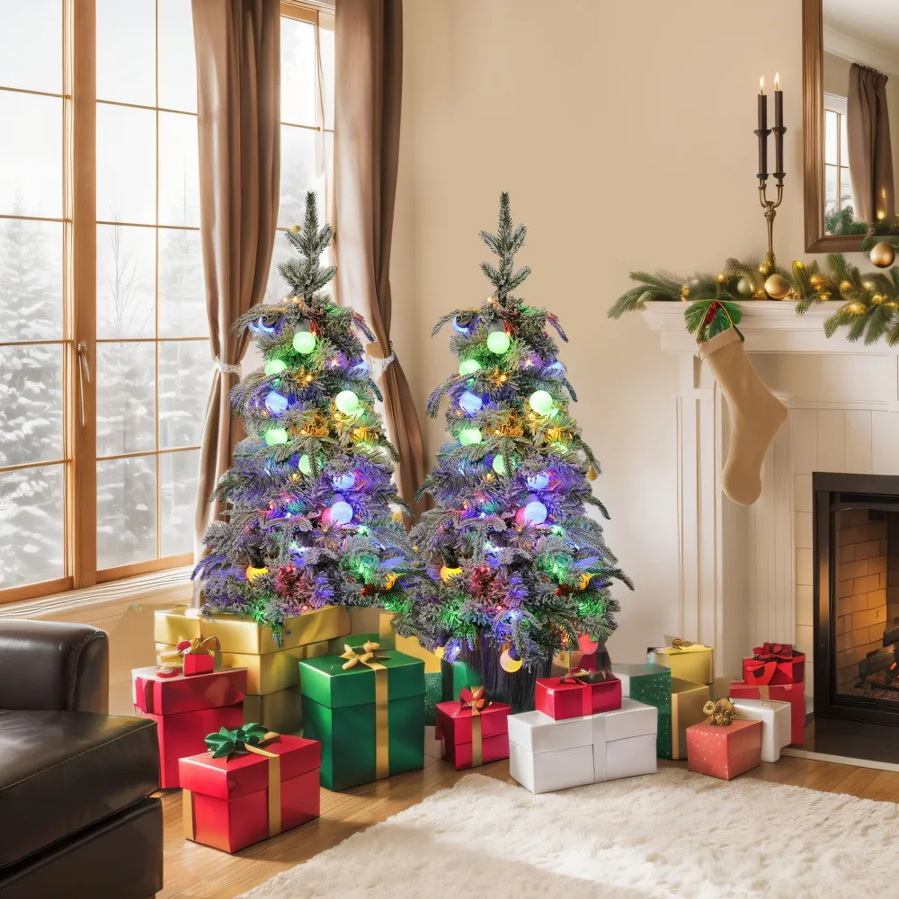

Lighted Candy Christmas Tree Set Of 2 3ft Artificial Tree Warm White Lights Christmas Tree For Decoartion Inside And Outside