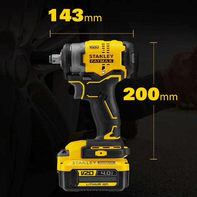 Stanley Cordless Impact Wrench SBW910 20V 280Nm 2800rpm 3500bpm Brushless Motor PowerShare 20V Battery Platform