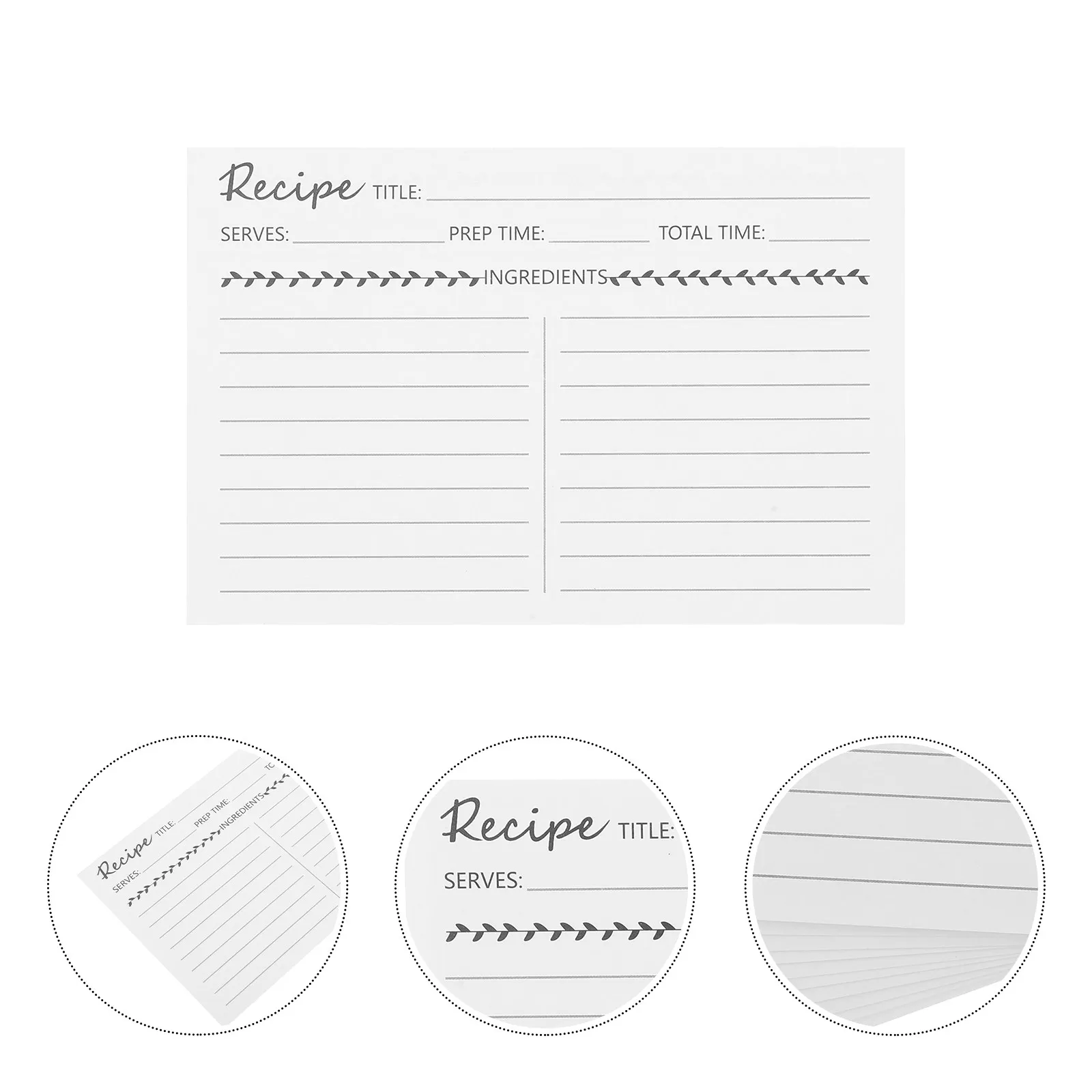 50Pcs Blank Kraft Paper Recipe Cards 4x6 Inch Thick Writable Cardstock for Cooking Notes Ingredient Lists Dietary Cards Vintage