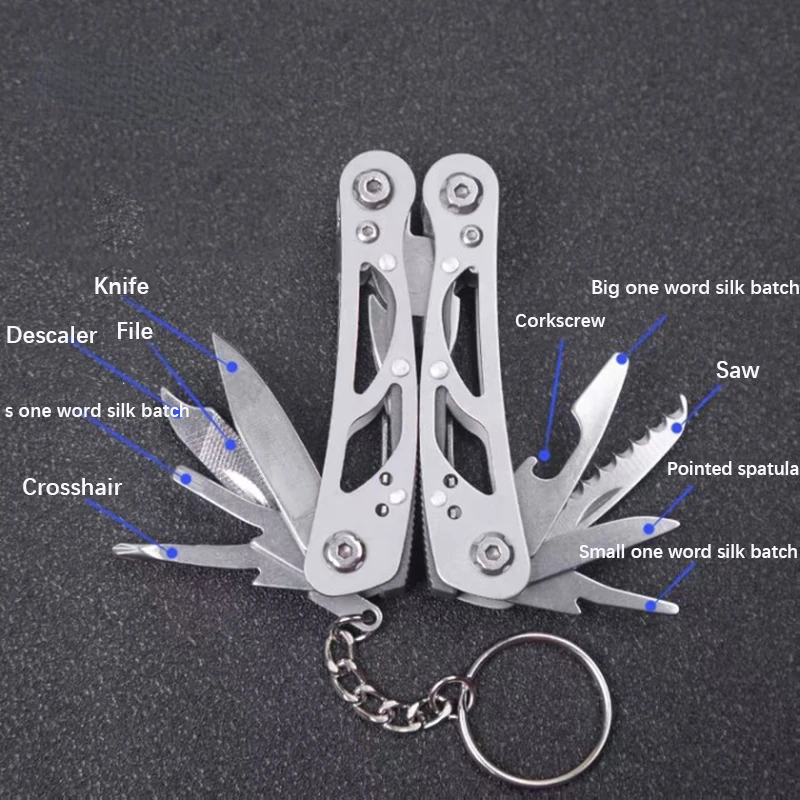 Alicce dobrável multifunções Pocket Knife, Sobrevivência ao ar livre, Ferramentas de caça, Ferramenta multi de aço inoxidável