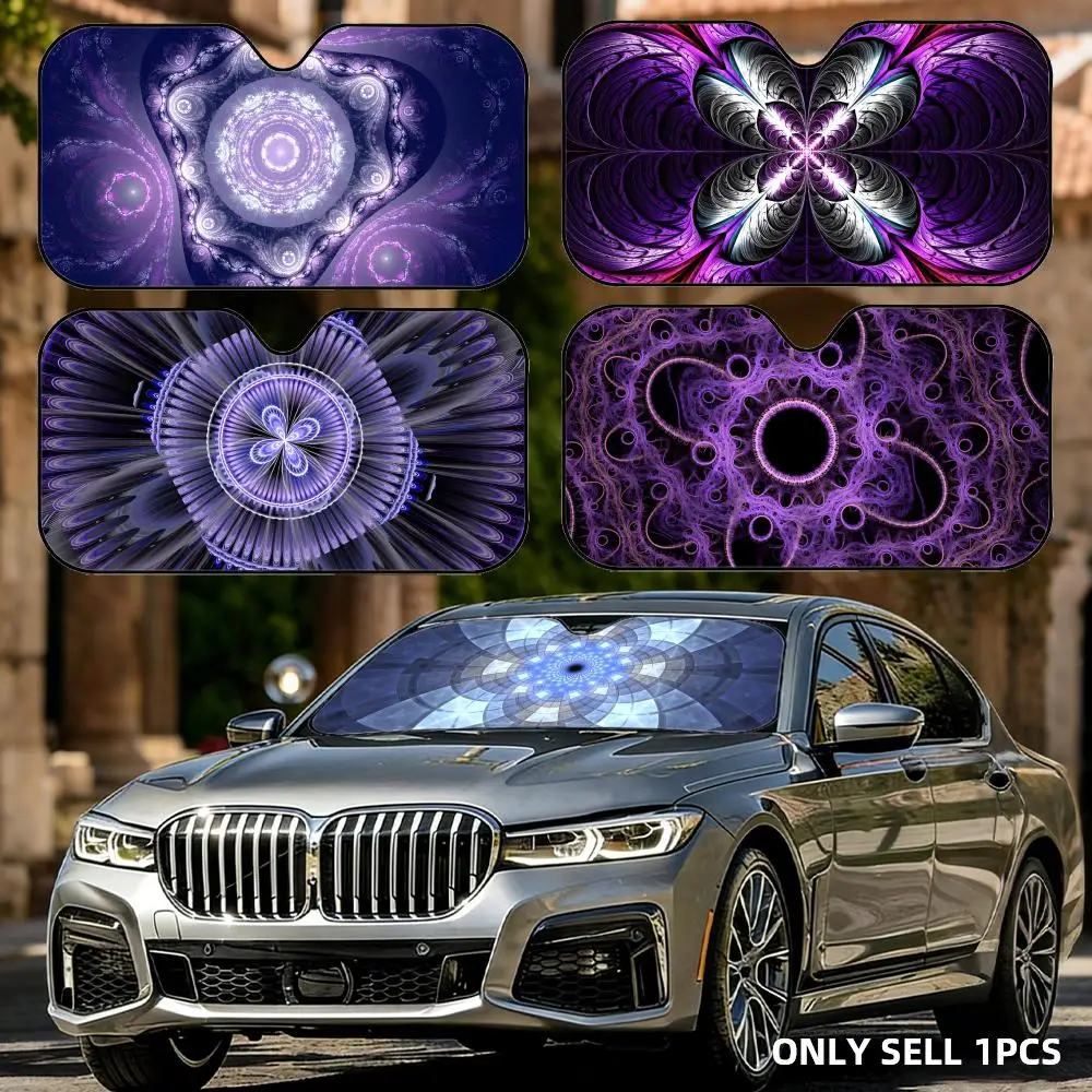 

Sacred Geometry Sun Visor Foldable Universal Car Windshield Sun Shade UV Protection Reusable Heat Insulation Foldable Cover