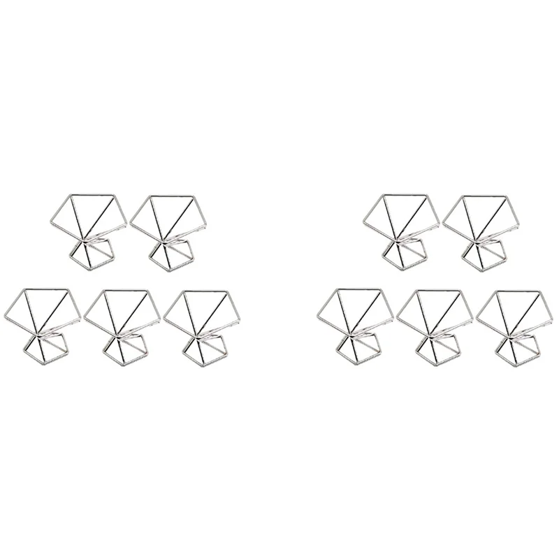 BHTS-Pack 10 حامل نباتات هوائية حامل نباتات الهواء Tillandsias عرض حاوية نباتية لتنقية الهواء حامل السرخس الهوائي، فضي