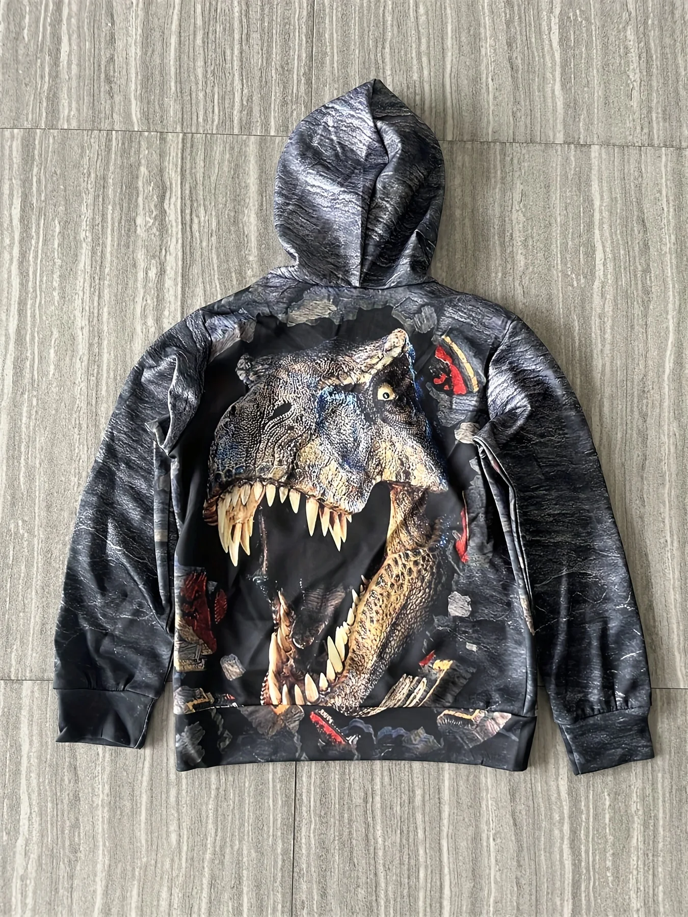 New Dinosaur World Trendy Hoodie, Spring and Autumn Boys Sports Hooded Kids Long-sleeved Sports Hoodie 4-14 Years Old